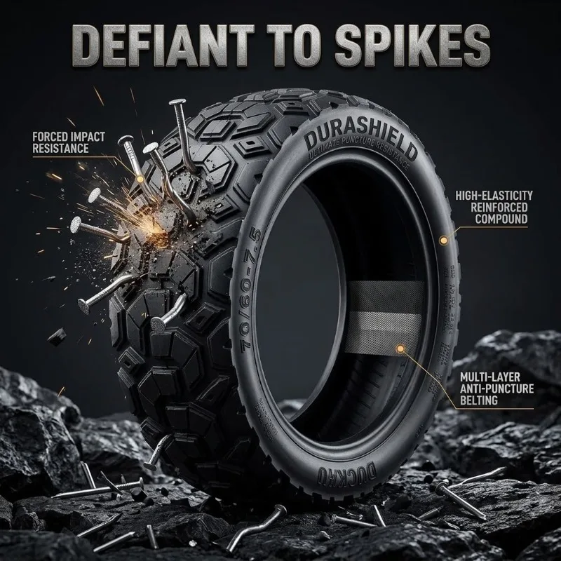 

70/60-7.5 Off-Road Self-Healing Tubeless Tire for ZT3 ZT3 Pro, Puncture-Proof Gel Liner with Valve Gel Liner Flat Resistance