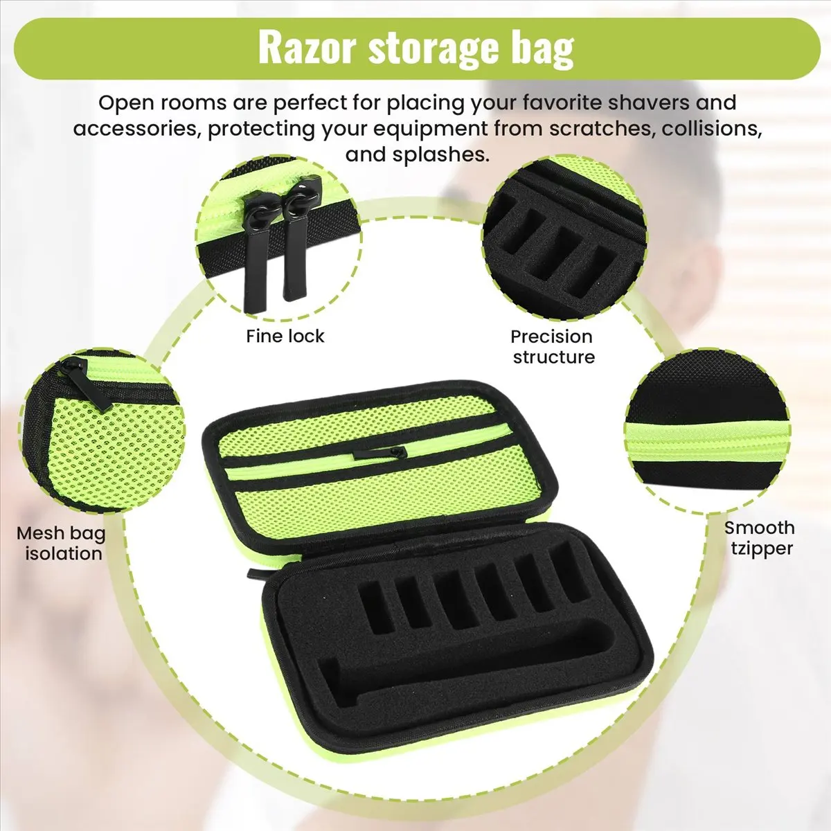 a86g new Electric Trimmer Shaver Carrying Case For Electric Trimmer Shaver Body, Replacement Blades For Hybrid Qp2520/2530