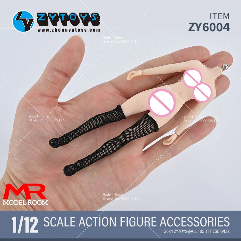 ZYTOYS 1/12 여성 블랙 낚시 그물 스타킹, 의류 액세서리 모델, 6 인치 군인 액션 피규어 바디 인형, ZY6004