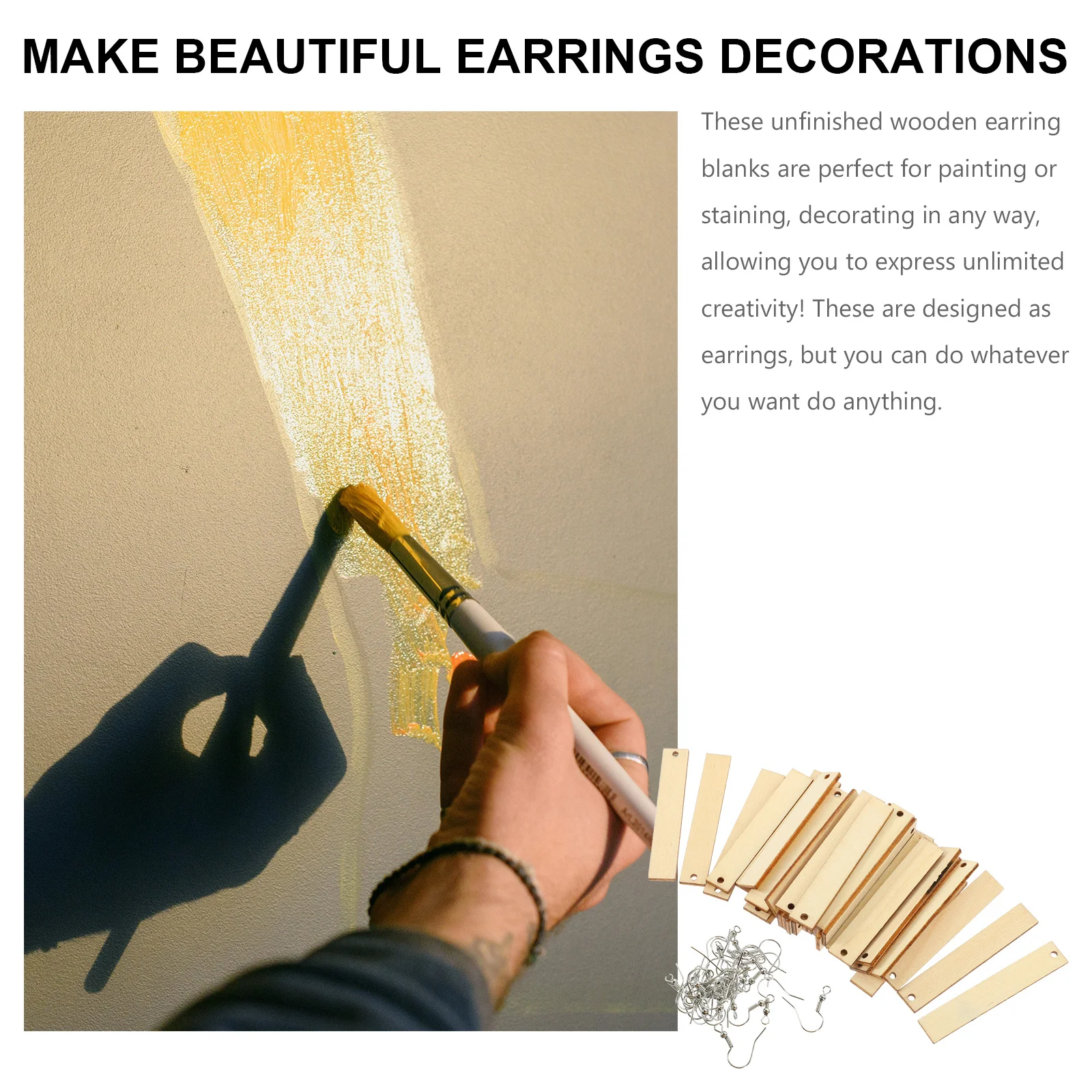 1 مجموعة الأقراط الخشبية عدة الطبيعية القرط الخشبي الفراغات الأذن هوك سحر DIY بها بنفسك صنع المجوهرات المواد ل اكسسوارات الزفاف الطرف