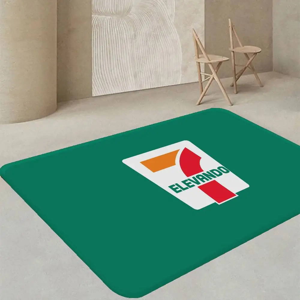 Logo 7 E-Eleven Fashion Floor Mat INS Style Soft Bedroom Floor House Laundry Room Mat Anti-skid Household Carpets