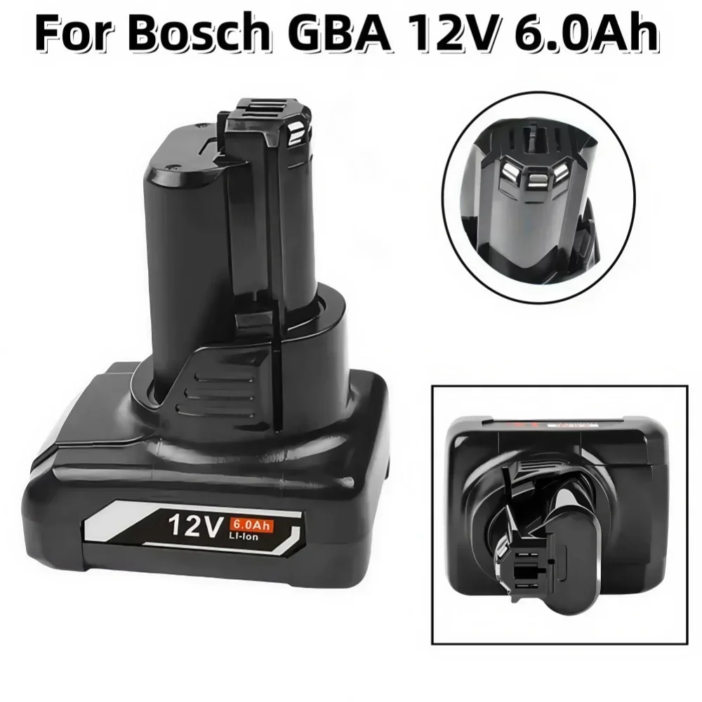 

1-3PCS 12V Bosch 6.0Ah Li-ion BAT420 Replacement Battery for Bosch BAT411 BAT412 BAT413 BAT414 10.8V Battery Cordless Power Tool