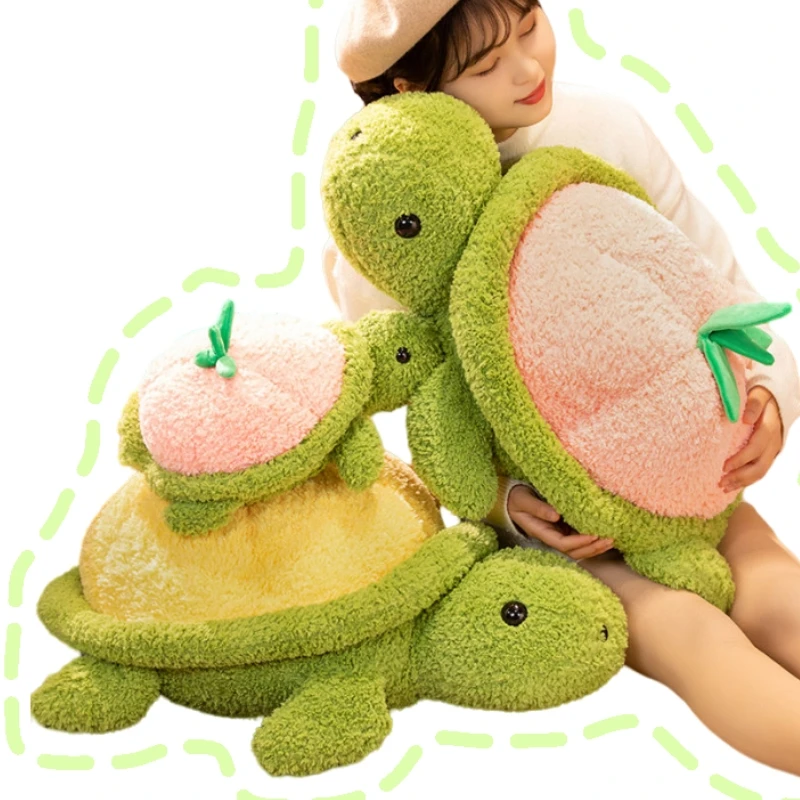 

Милая плюшевая игрушка-черепаха, подушка, фруктовая черепаха, ракушка, персик, ананас, черепаха, ракушка, смешная комбинация, украшение для гостиной