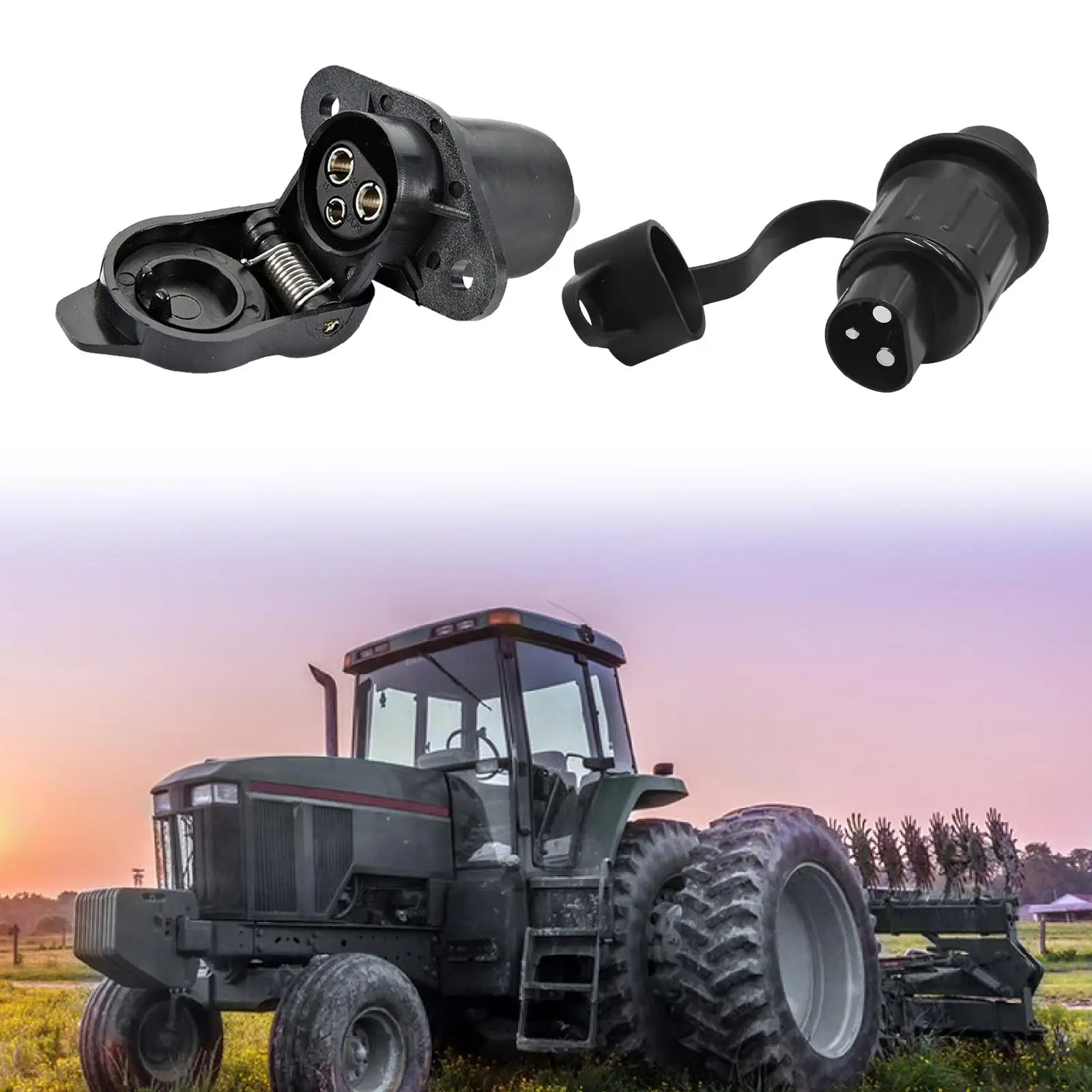 

Trailer Accessories 3 Pin Car Premium Management Easy to Install Professional Agricultural Machinery RV Truck Practical 12V
