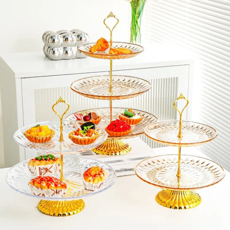 

Многослойная высококачественная тарелка с фруктами, блюдо для конфет и тарелка для закусок в качестве украшения для дома, гостиной, журнальный столик