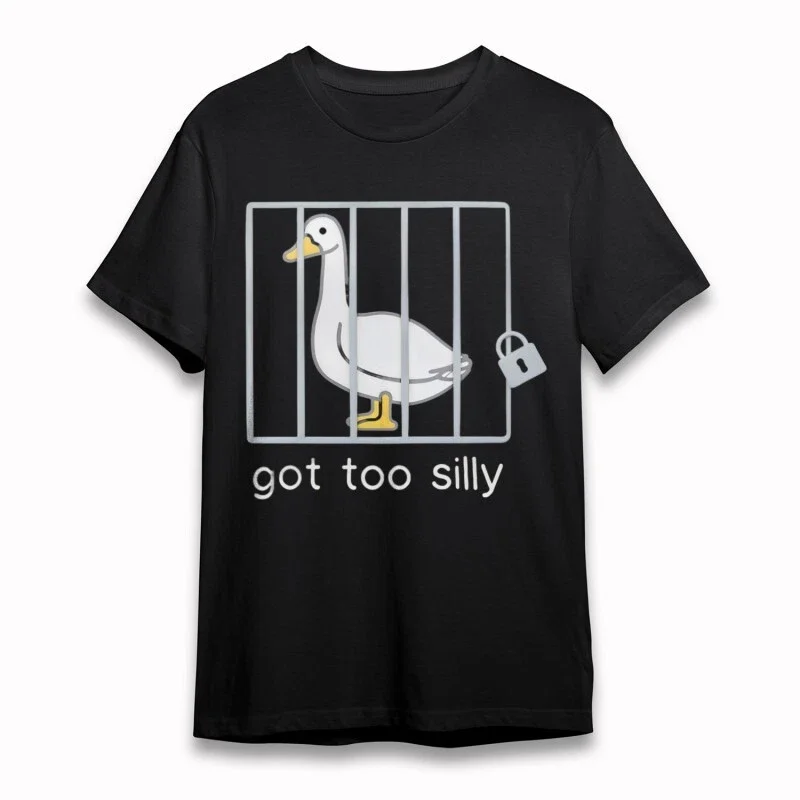 

Silly Goose Graphic Printing Summer Luxury Brand Cotton Men's and Women's T-Shirts Short Sleeves Street Fashion Clothing