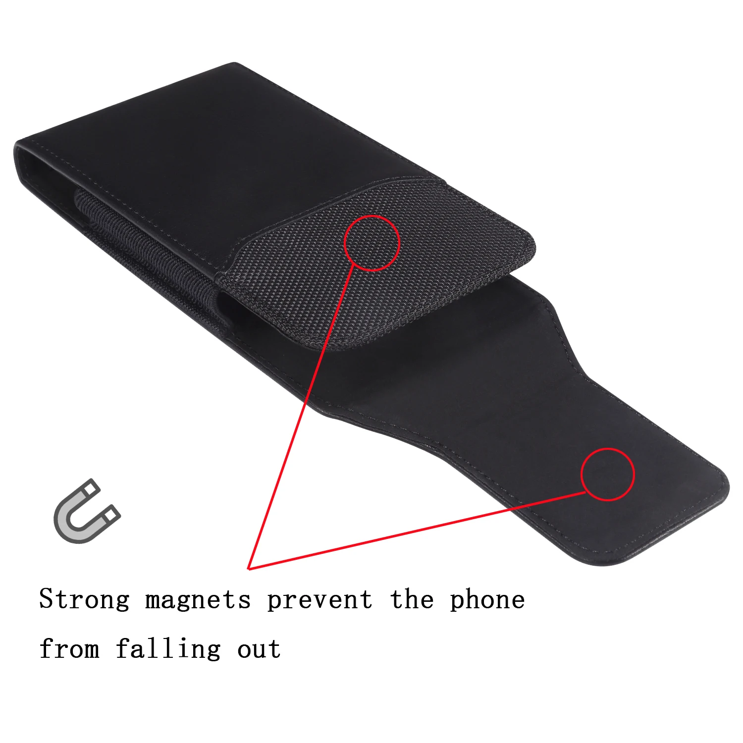 Leather Magnetic Phone Belt Clip Case Men Waist Bag Holder For iPhone 15 14 13 Pro Max Samsung Xiaomi Redmi Note 7 Holster Pouch