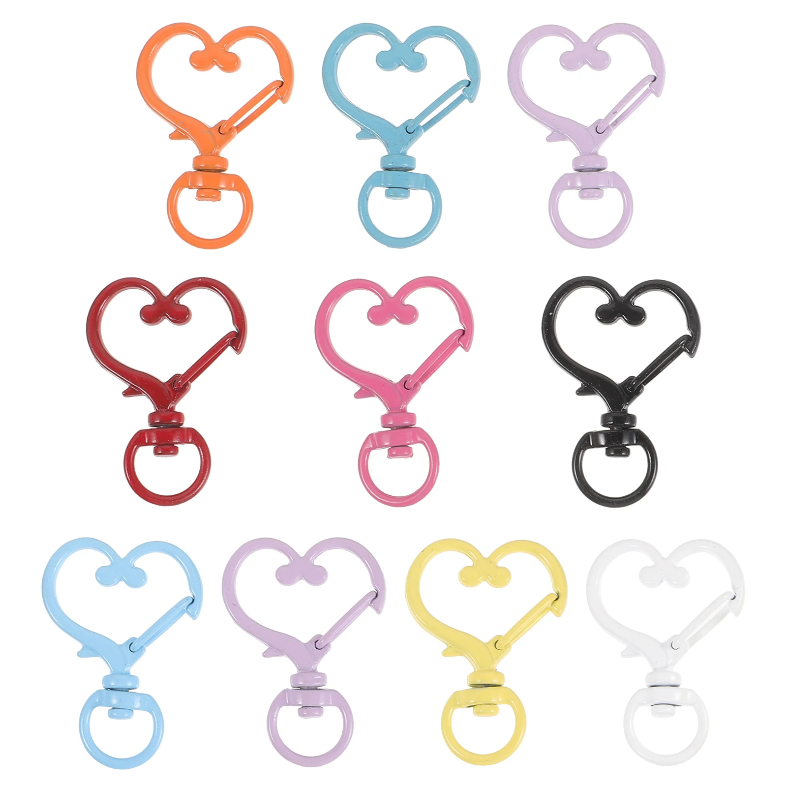 

10 Pcs Metal Key Ring Buckle Roller Ring Clasps Closures Bag Parts Supplies Purse Hardware Chest Pin