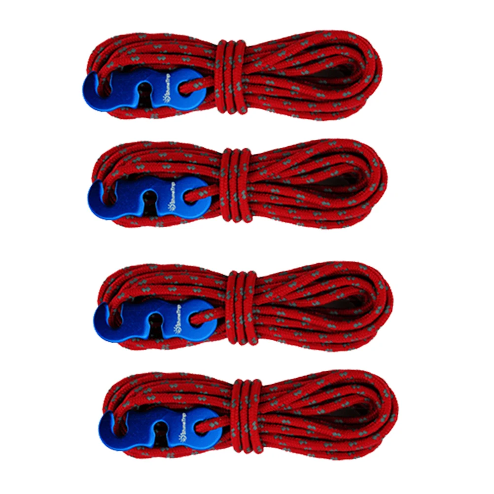 

4 Pcs Wind Rope Buckle Tent Reflective Guy Line Camping Accessories Awning Cord