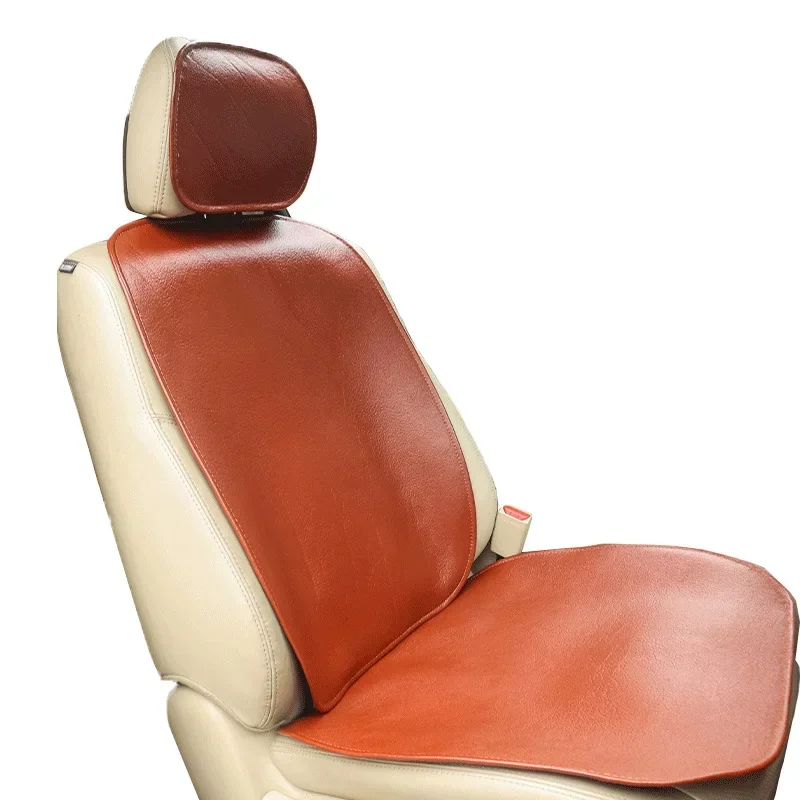 

The first layer of buffalo leather car seat cushion single piece three-piece set without backrest leather seat cus