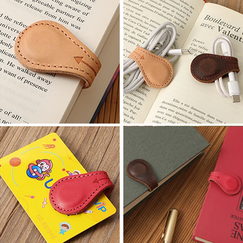 Magnetic Leather Bookmarks Book Marks for Reading Women Men Book Lovers Readers Teacher Student School Supplies