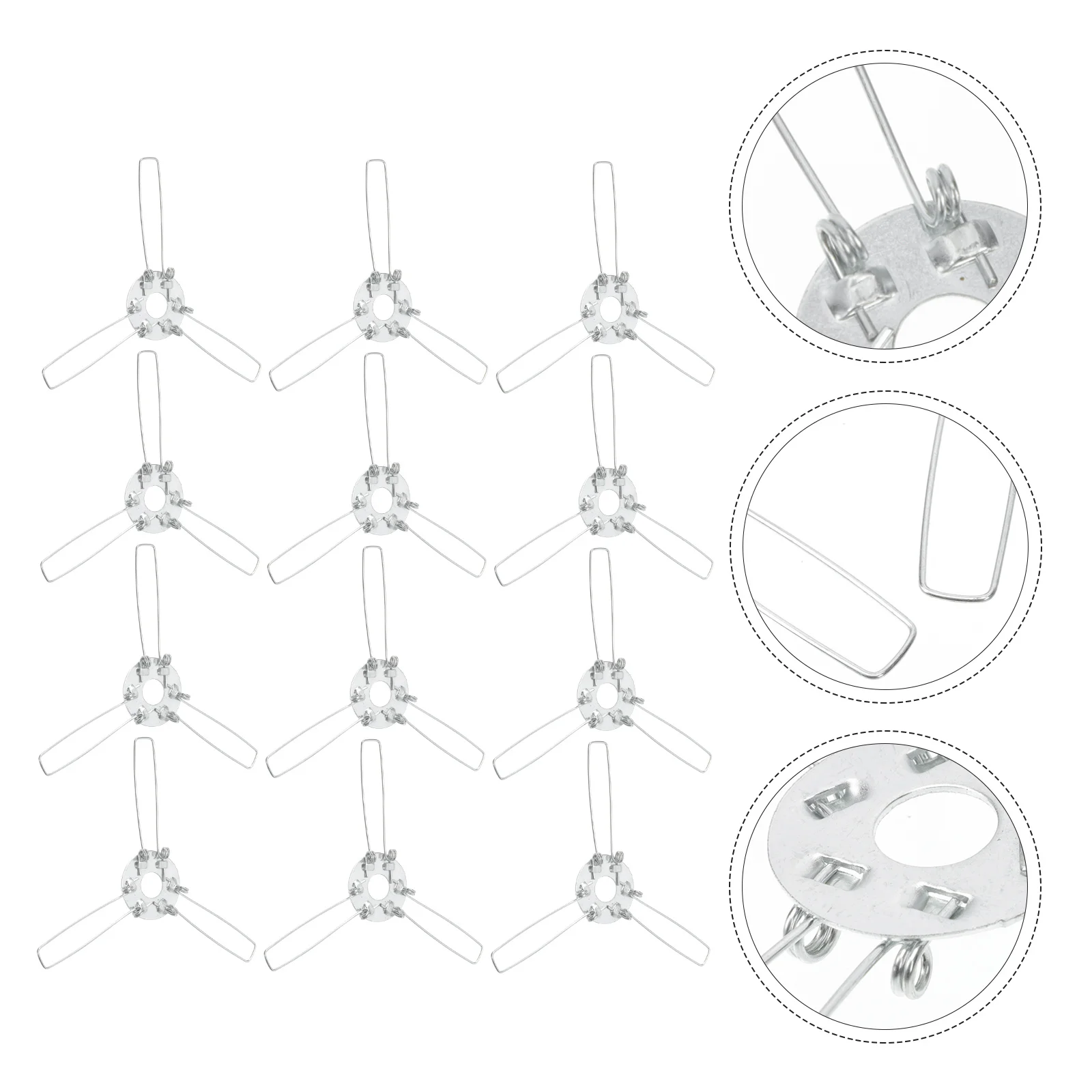 

12 Pcs Lighting Accessories Lampshade Accessory Spring Clamps Securing Clip Holder Brackets Metal Clips for Mounting