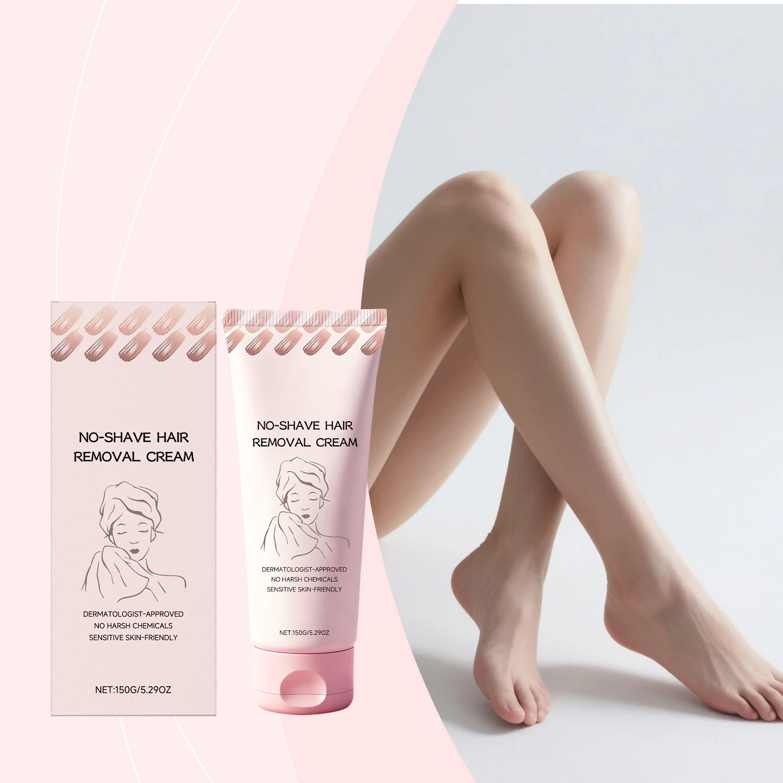 Painless Depilatory Cream Inhibit Growth Not Damaging Hair Follicles Smooth Skin Gentle Privacy Zone Fast Hair Removal Lotion