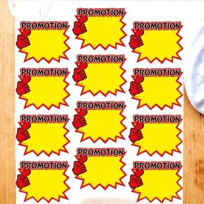 50 قطعة علامات أسعار السلع ملصقات الإعلان بيع العلامات الترويجية لافتة للنظر تصميم قسط ورقة صعبة للبيع بالتجزئة