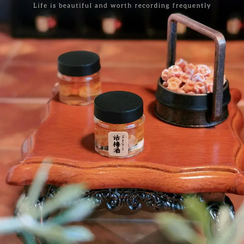 1 Piece Doll Kitchen DIY Accessories 1/12 Scale Miniature Dollhouse Fruit Wine Bottle Pretend Play Food Toy