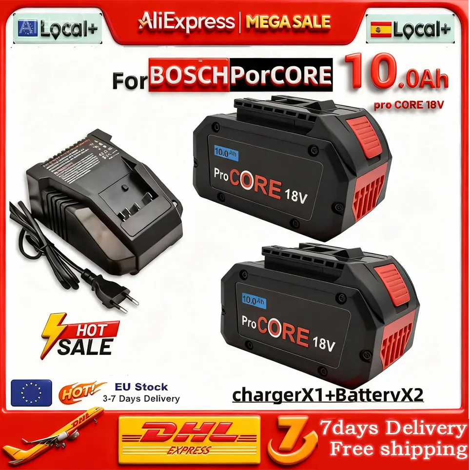 Pour Bosch 18V 8.0AH 10.0AH 6.0AH outil sans fil professionnel BAT609 GBA18V80 BAT618 21700 batterie ProCORE batterie de remplacement