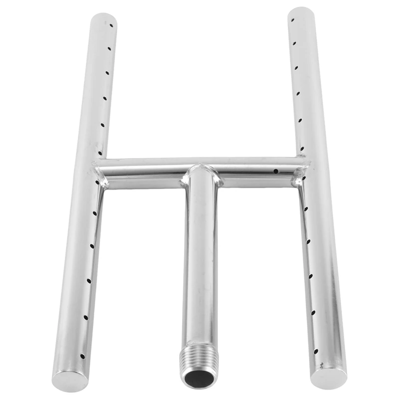 Parti di ricambio per caminetto e bruciatore a H per braciere in acciaio inossidabile B62B-304, 12 pollici da 6 pollici