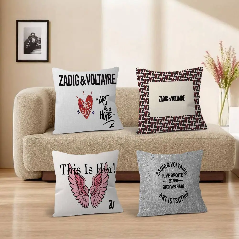 Funda de almohada Z-Zadig y V-Voltaire, funda para cojín de sofá, decoración para el hogar, regalo para niños