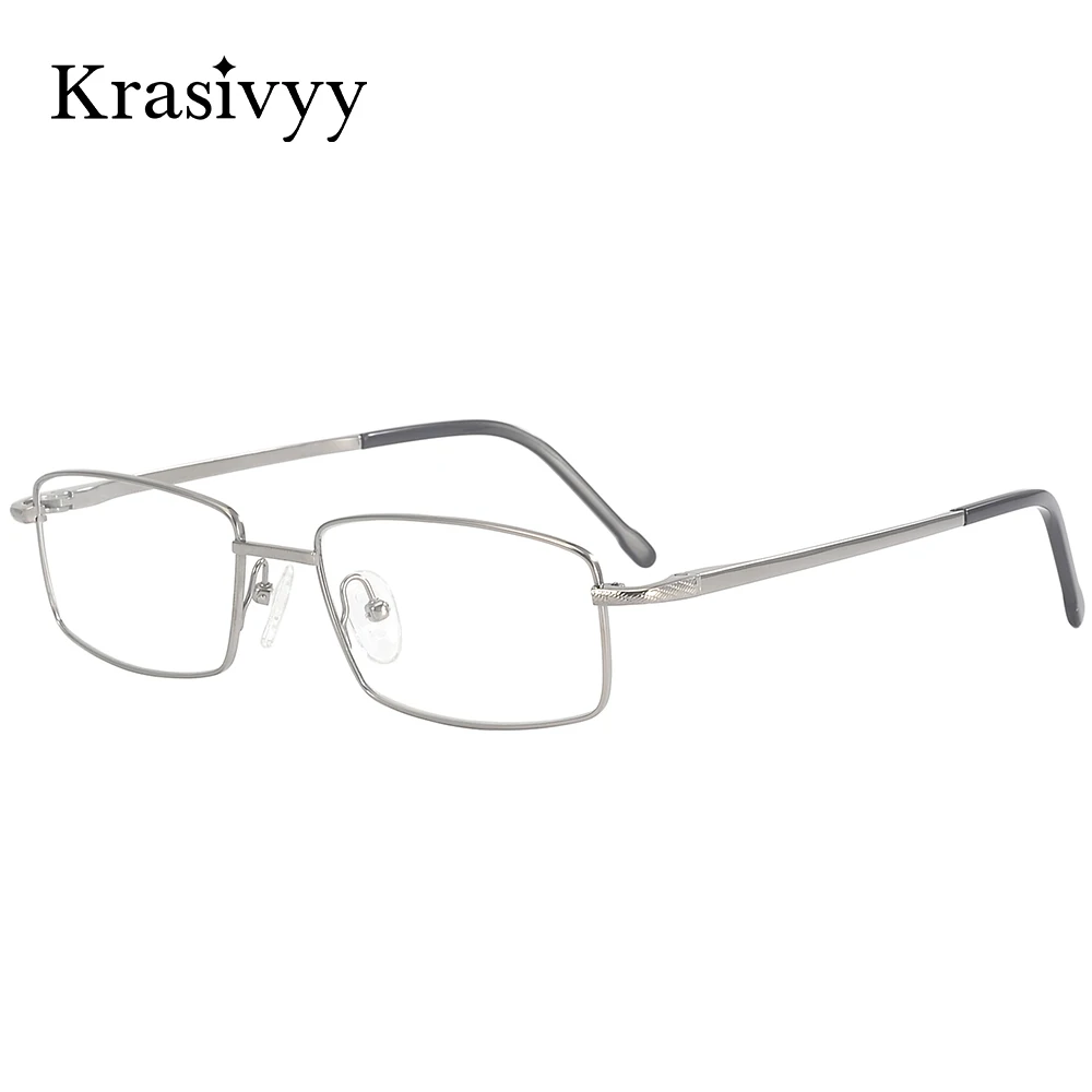 

Krasivyy Pure Titanium Glasses Frame Men Square Ultralight European Optical Prescription Eyeglasses Males Brand Full-Rim Eyewear
