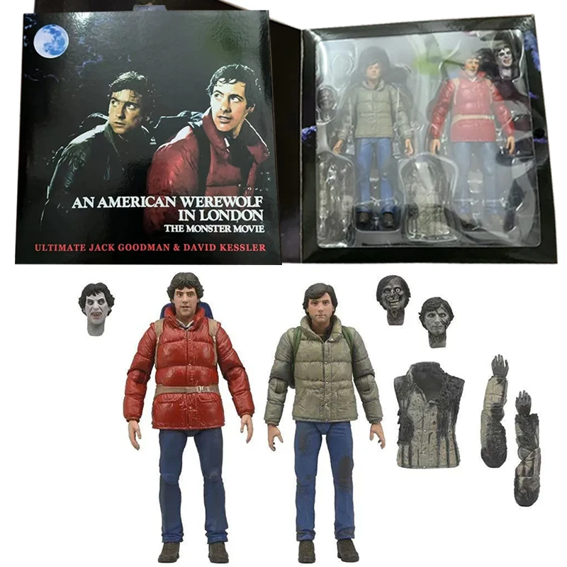 Original NECA An American Werewolf In London David Jack 2-pack Anime Action Figure Figurine Model Toys New Year Gift For Friends