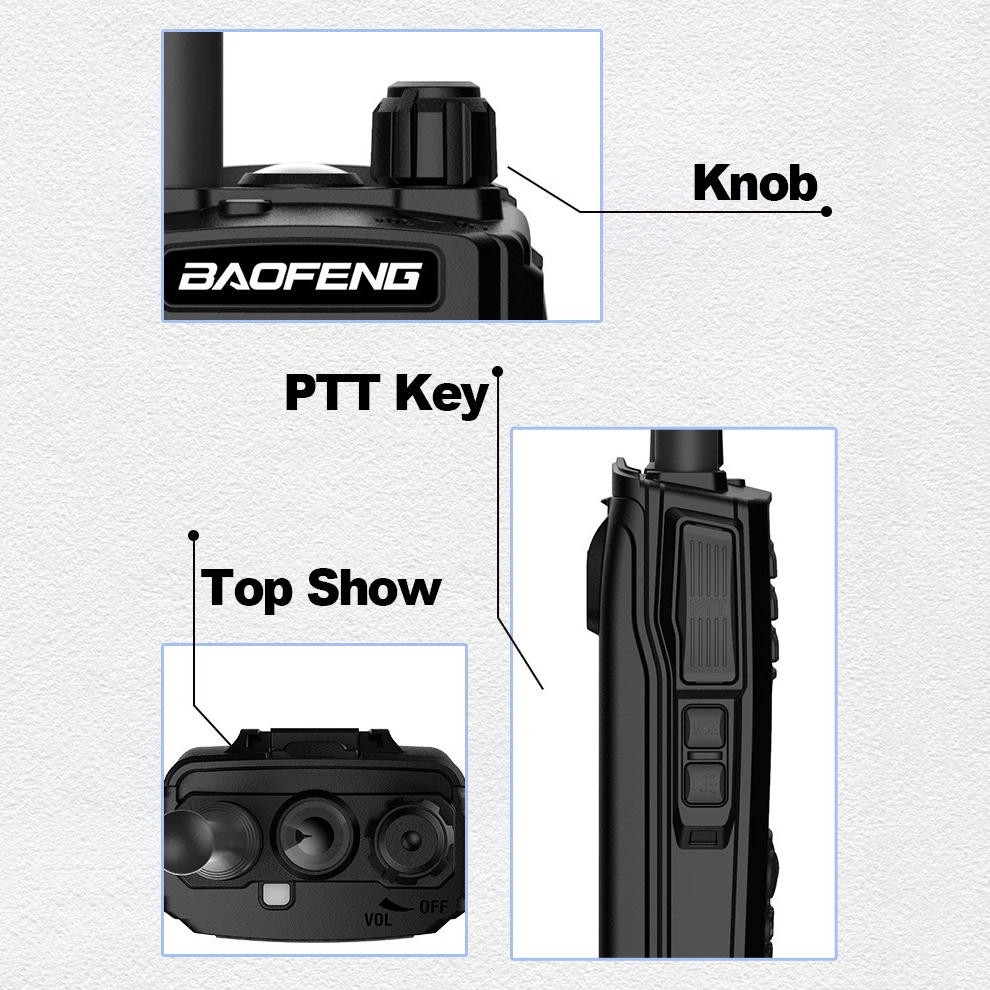 BAOFENG-Walkie Talkie portátil em dois sentidos, UV-27L, UV-27 Pro Max, 10W, Tri-Band, 999CH, NOAA, carregamento tipo C, BF-UV27L, mais novo, 2021