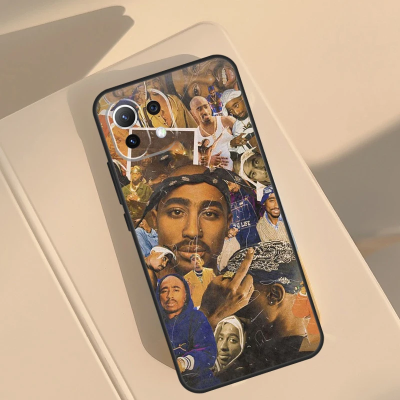 Rapper T-Tupac Shakur For POCO X3 X5 M6 Pro M5S X4 GT F3 F4 F5 Case For Xiaomi 13 Ultra 11T 12T Pro 12X 13 Lite