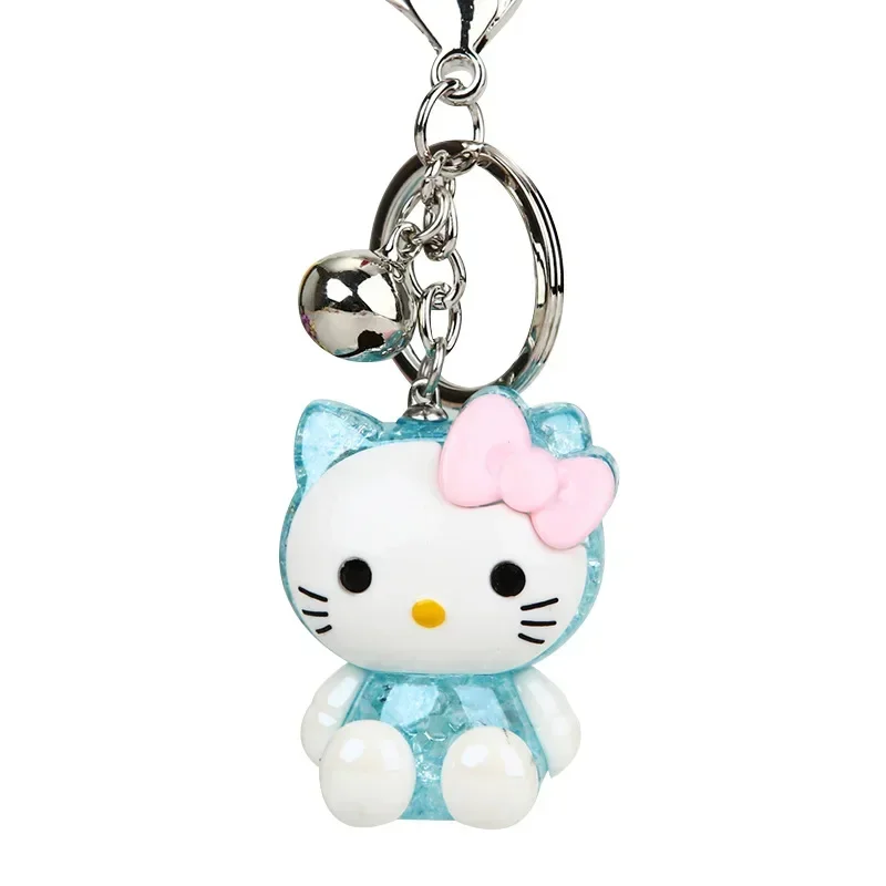 Girly Heart Kawaii Sanrio Fashion Glow Car portachiavi ciondolo simpatico cartone animato Hello Kitty Ins decorazione borsa regali adorabili per i bambini