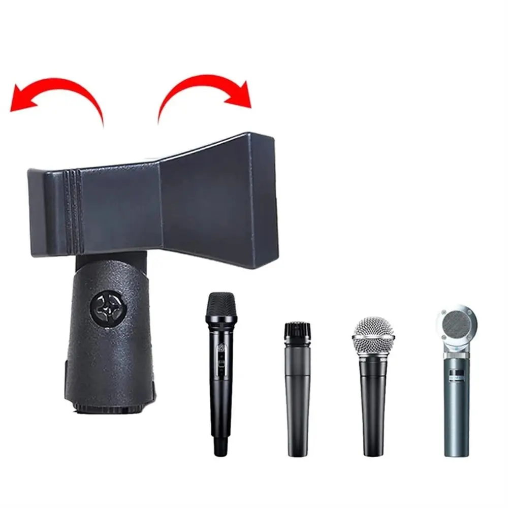 Supporto di ricambio Staffa per morsetto a sgancio rapido Clip per microfono da 1/4 di pollice Clip per supporto per microfono Supporto per microfono per treppiede live