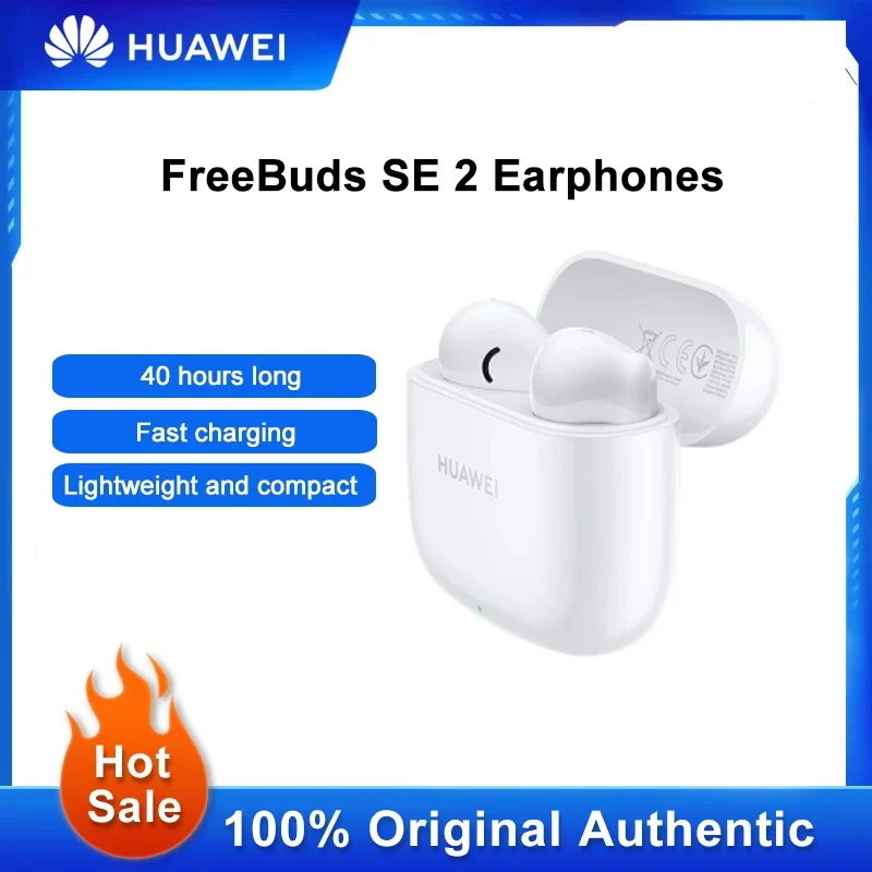 

Новые оригинальные наушники Huawei FreeBuds SE 2, Bluetooth 5,3, Беспроводные спортивные наушники, водонепроницаемые наушники с сенсорным управлением и микрофоном