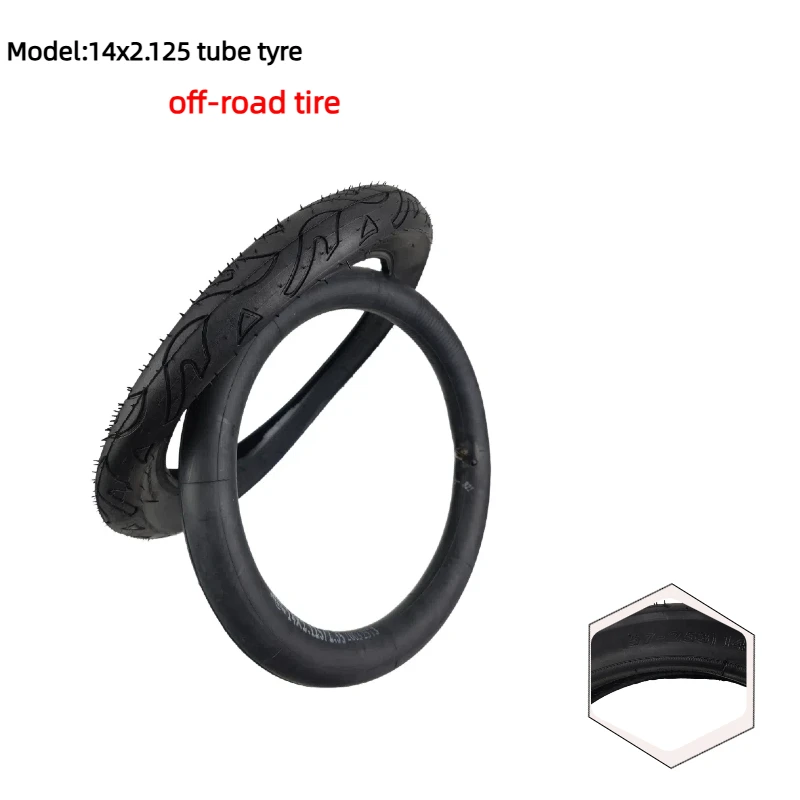 Durable and Wear-Resistant 14 Inch Tire X 2.125 Tyre Inner Tube Fits Many Gas Electric Scooters and E-Bike