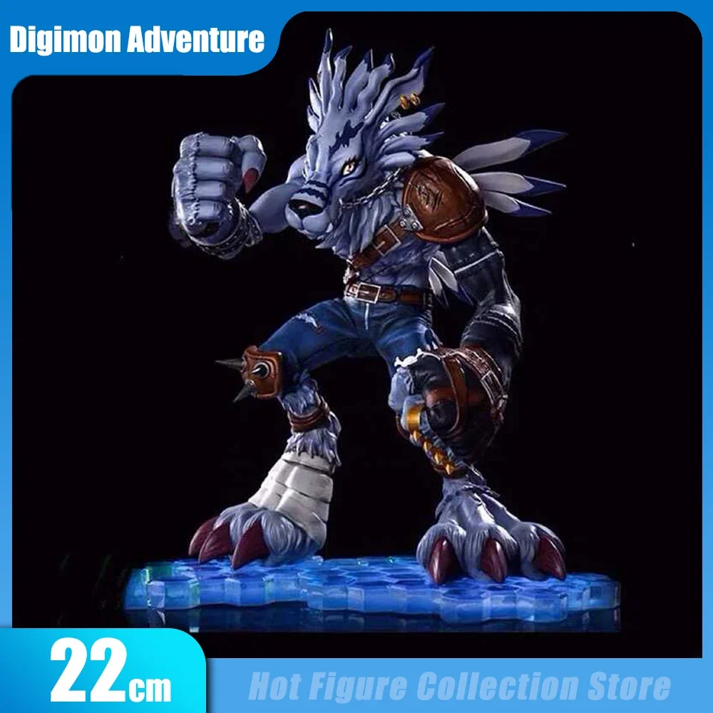 22cm Digimon Adventure Figures Gk Garurumon Figure Pvc Anime Figurine Action Statue Collection Model Doll Toys Gifts For Kids