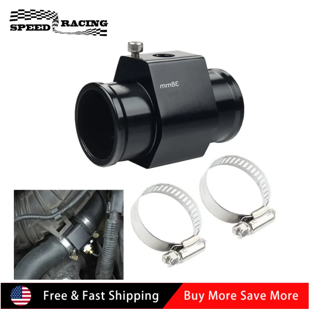 

Высокое качество 38 мм соединение температуры воды датчик датчика адаптер шланга радиатора серебристый WT-38MM