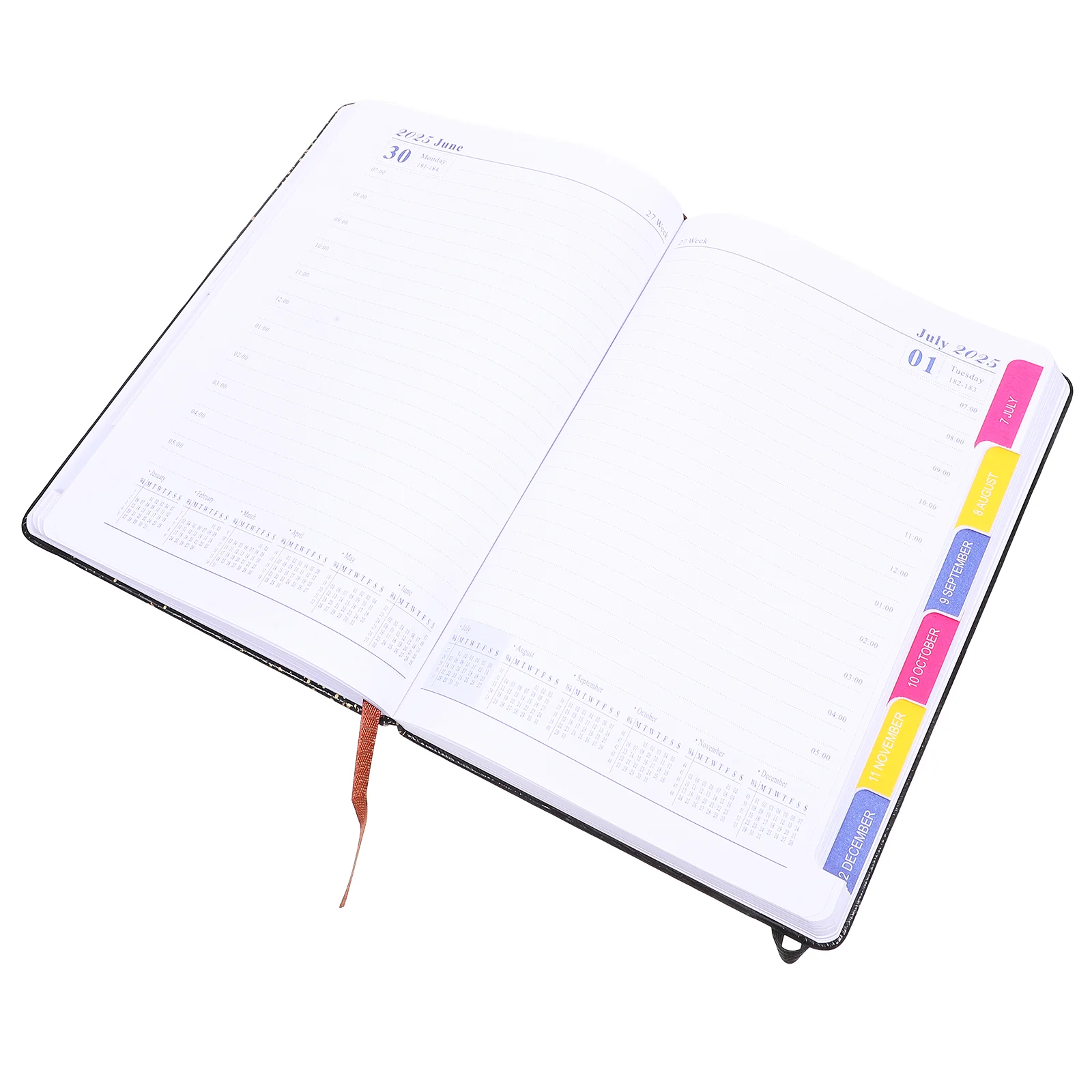 A5 Planner Office 2025 Schedule Notepads Daily Organizer Portable Agenda Book Paper Notebook