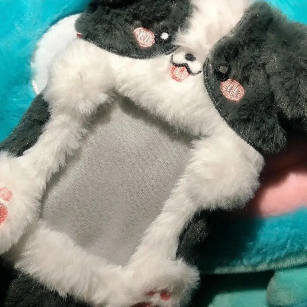 Multifunctional Photocard Case Big Eared Rabbit/Border Collie Rabbit/Dog/Cat Card Case Plush Idol Photos Protective Cover Gift