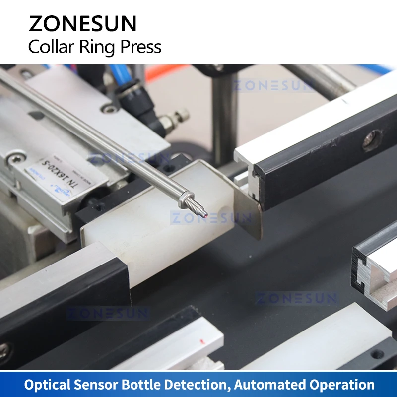 ZONESUN ZS-YGX01 Tabletop Perfume Collar Ring Press 900bph Automatic Perfume Bottle Collar Fitting Crimping Machine 13-20mm