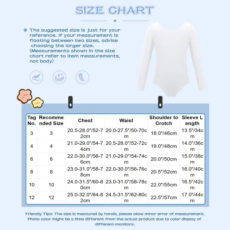 Kids Girls Long Sleeve Ballet Leotards Dance Costume Warm Solid Color Gymnastics Workout Training Bodysuit Dancer Wear - Image 6