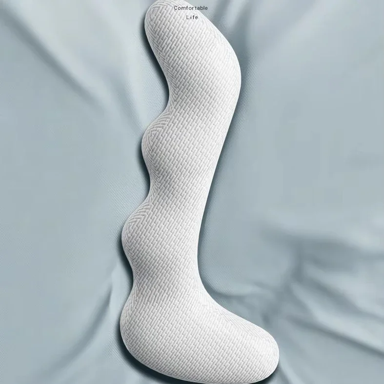 

Large Adult Memory Foam Pillow for Side Sleeping Removable and Washable with Clamping Legs Knitted Cushion for Bed Neck Support