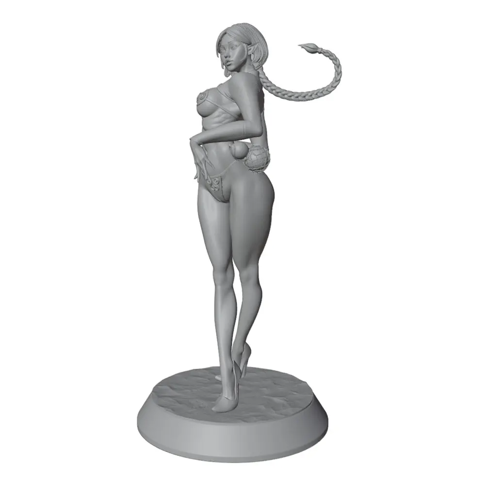1/24/12/6 Desk ornament，Anime character statue, sexy girl resin model kit, GK mini 3D-printed gray model statue, unpainted.