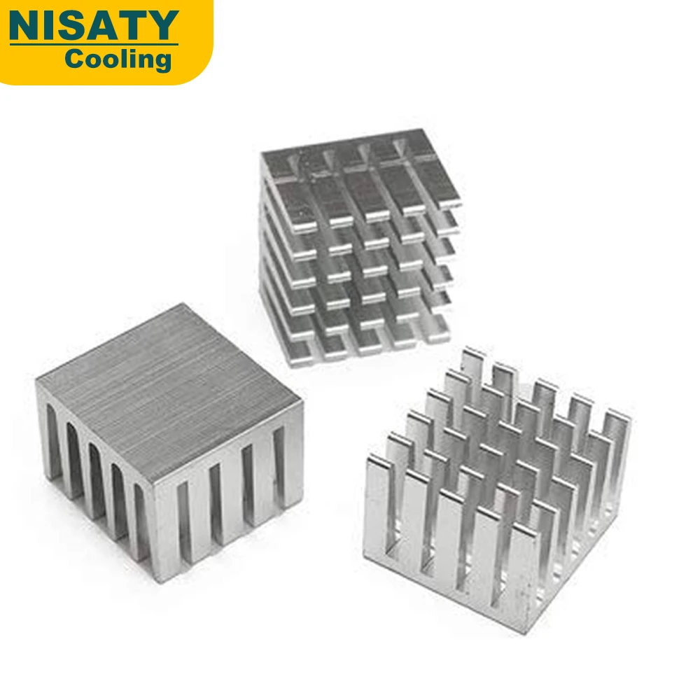 Paket Besar 20/50/100PCS 20x20x15mm Pendingin Heatsink CPU GPU IC Chip Aluminium Heat Sink Radiator Perak Heatsink DIY Cooler