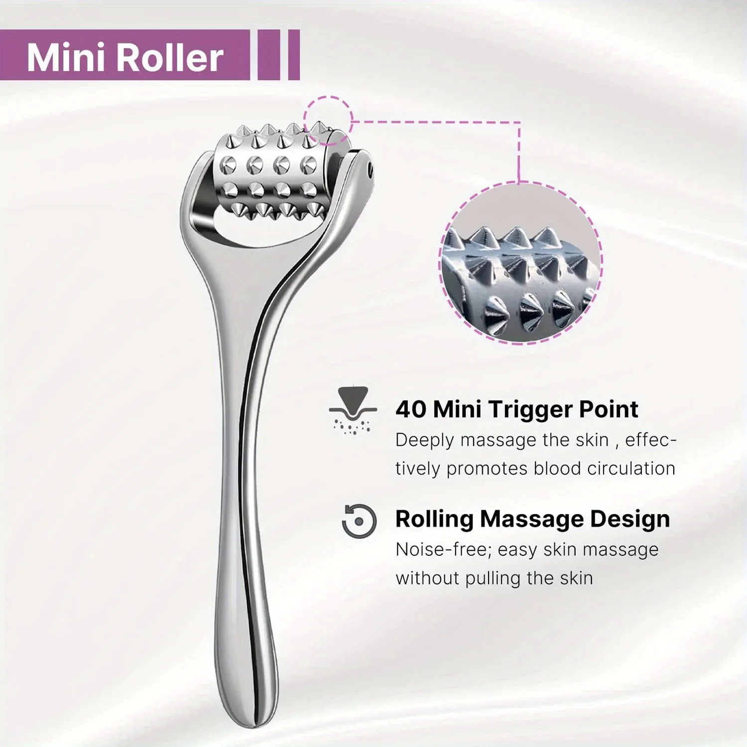 Face Massager Massage Acupuncture Roller For Neck Arm Leg Foot  Face Lifting Deep Tissue Massage Tool Face Beauty Skin Care Tool