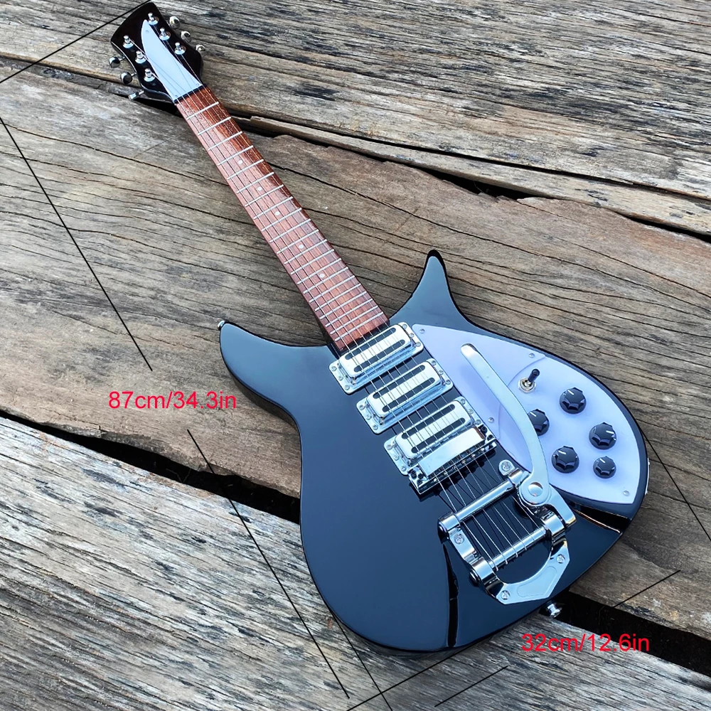 Tremolo System Bridge 325 Electric Guitar Black Color 3 Mini Humbucker Pickups Quality Guitarra гитара