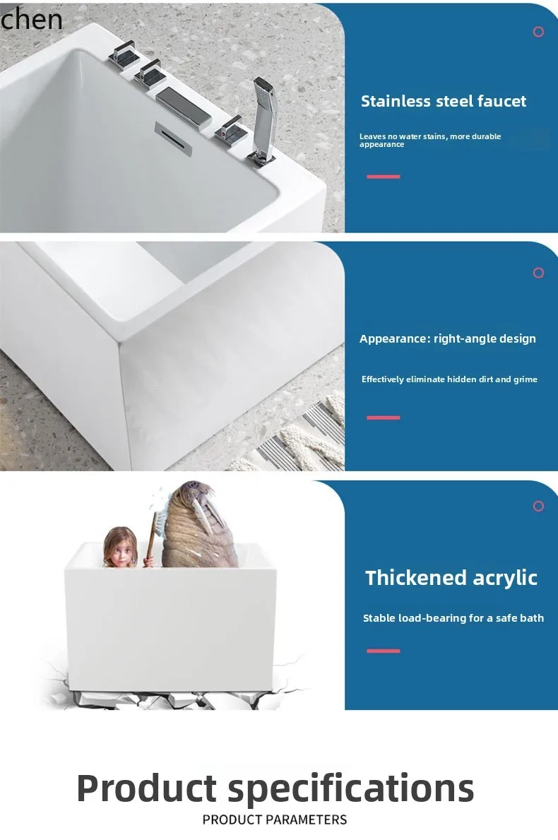 حوض استحمام أكريليك HXL مثبت على الحائط في فندق الإقامة حوض استحمام أكريليك #6