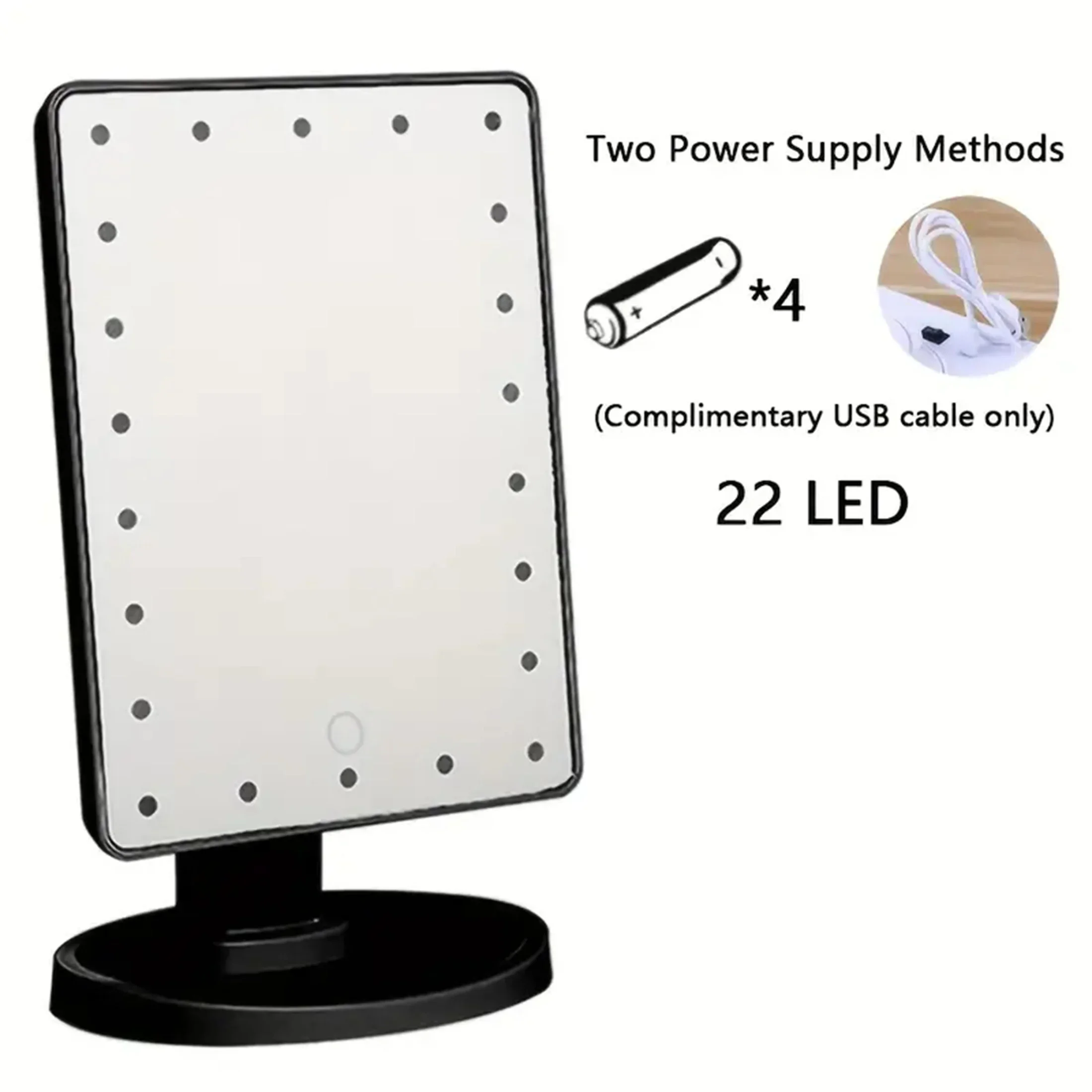

LED Makeup Mirror Magnification Vanity Mirror with Touch Switch Dimmable with 180 ° Rotation Dressing Table Mirror with Light