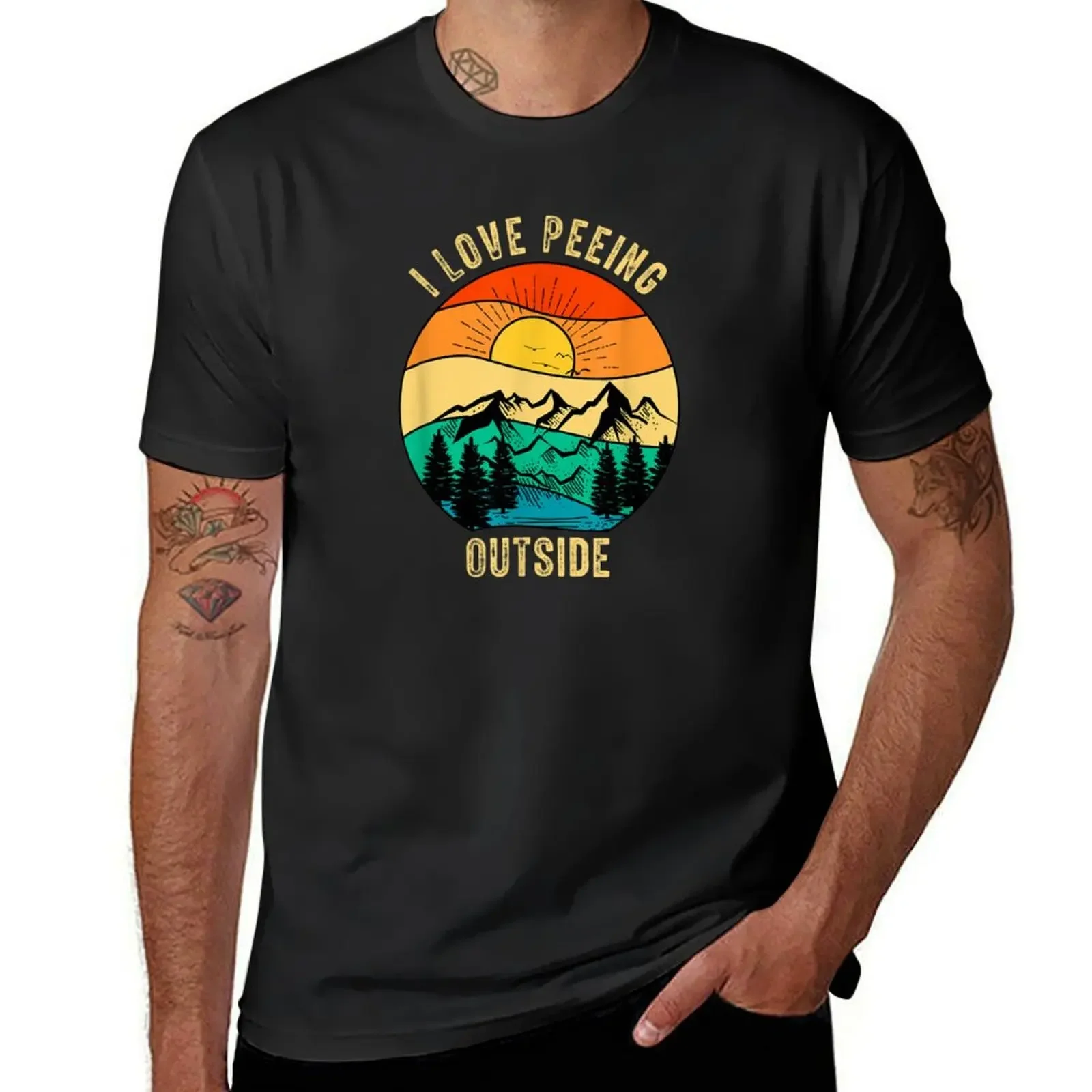 I Love Peeing Outside camping funny T-Shirt graphics cute clothes outfits for men