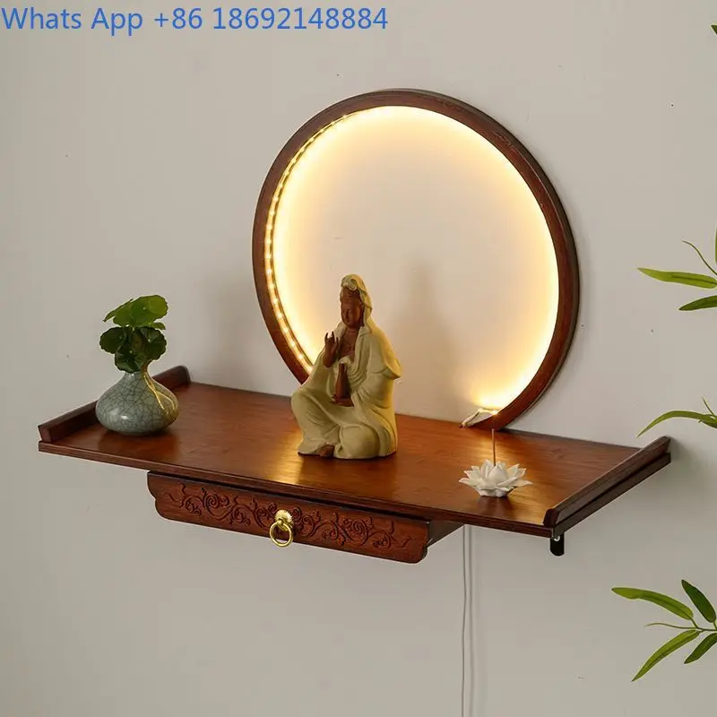 Wall-Mounted Altar Table for Worshiping Gods, Incense Table, Offering Table for Home Use, Wealth God Statue Worship Table