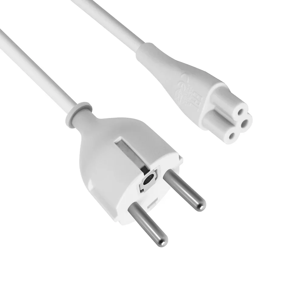 EU Power Cord 3-Prong EU Schuko to C5 Power Cable C5 Cloverleaf  for Xiaomi Air Purifier Laptop Power Supply