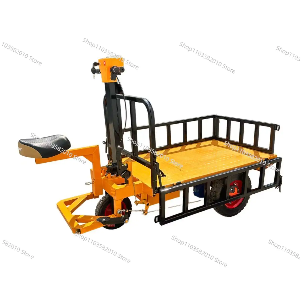 Ce High Quality Flatbed Cargo Heavy Duty Electric Platform Hand Trolley/ride on Electric Trolley Carts Construction Machinery