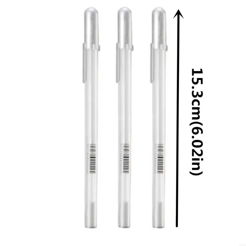 G8TA 3PEECES Белые гелевые ручки Highlighter Pen Artist Set Set Kids Diy Pens