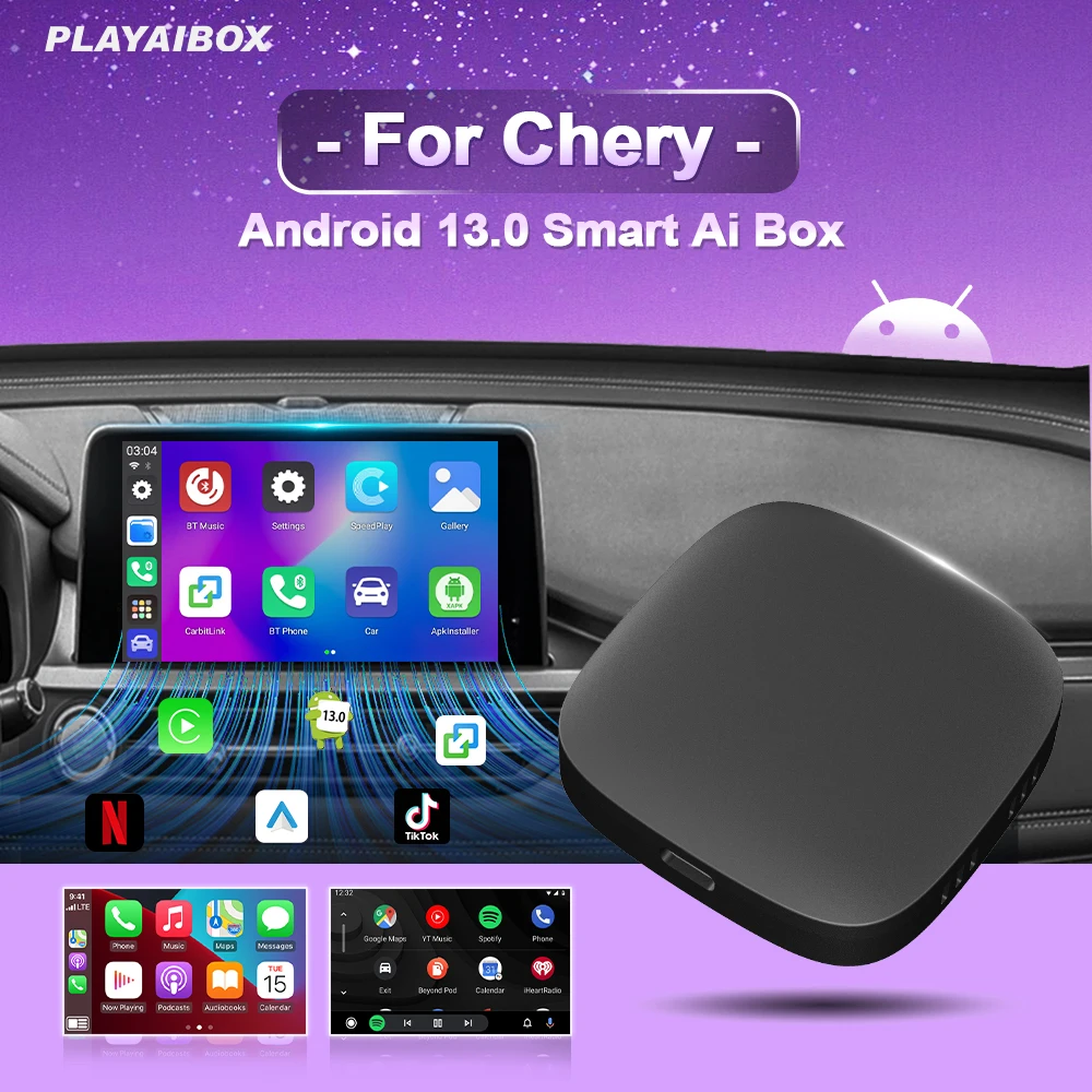 Android 13 Carplay Box Wireless Carplay Android Auto For Youtube Netflix For Chery Arrizo 5 Arrizo 7 Tiggo 3 Tiggo 3X Tiggo 5X 