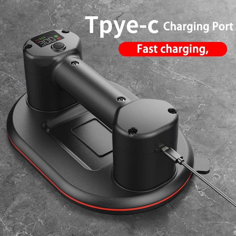 Intelligent Display Industrial Grade Electric Vacuum Suction Cup 300KG Load Heavy Duty Granite Tile Glass Lifter